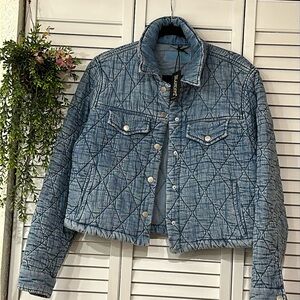 BLANKNYC Quilted Demin Jean Jacket NWT